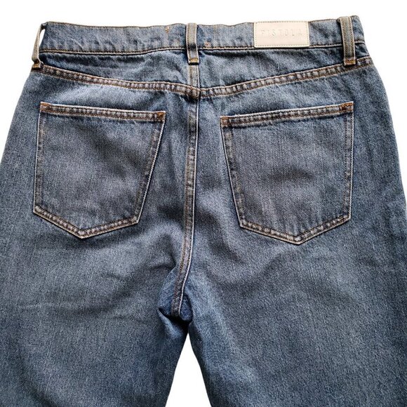 Pistola Distressed Button Fly Blue Jeans High Rise Slim Size 28 - Picture 4 of 16
